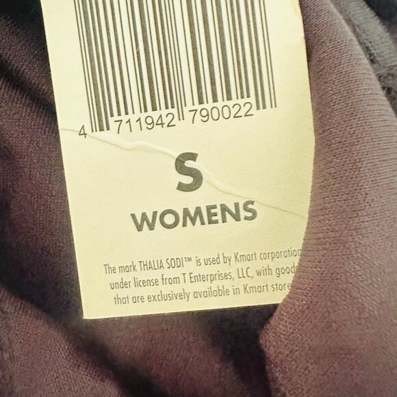 Thalia Sodi Y2K Black Velvet Lace Trim Cami Tank Top Small Whimsigoth Witchy - Picture 6 of 7